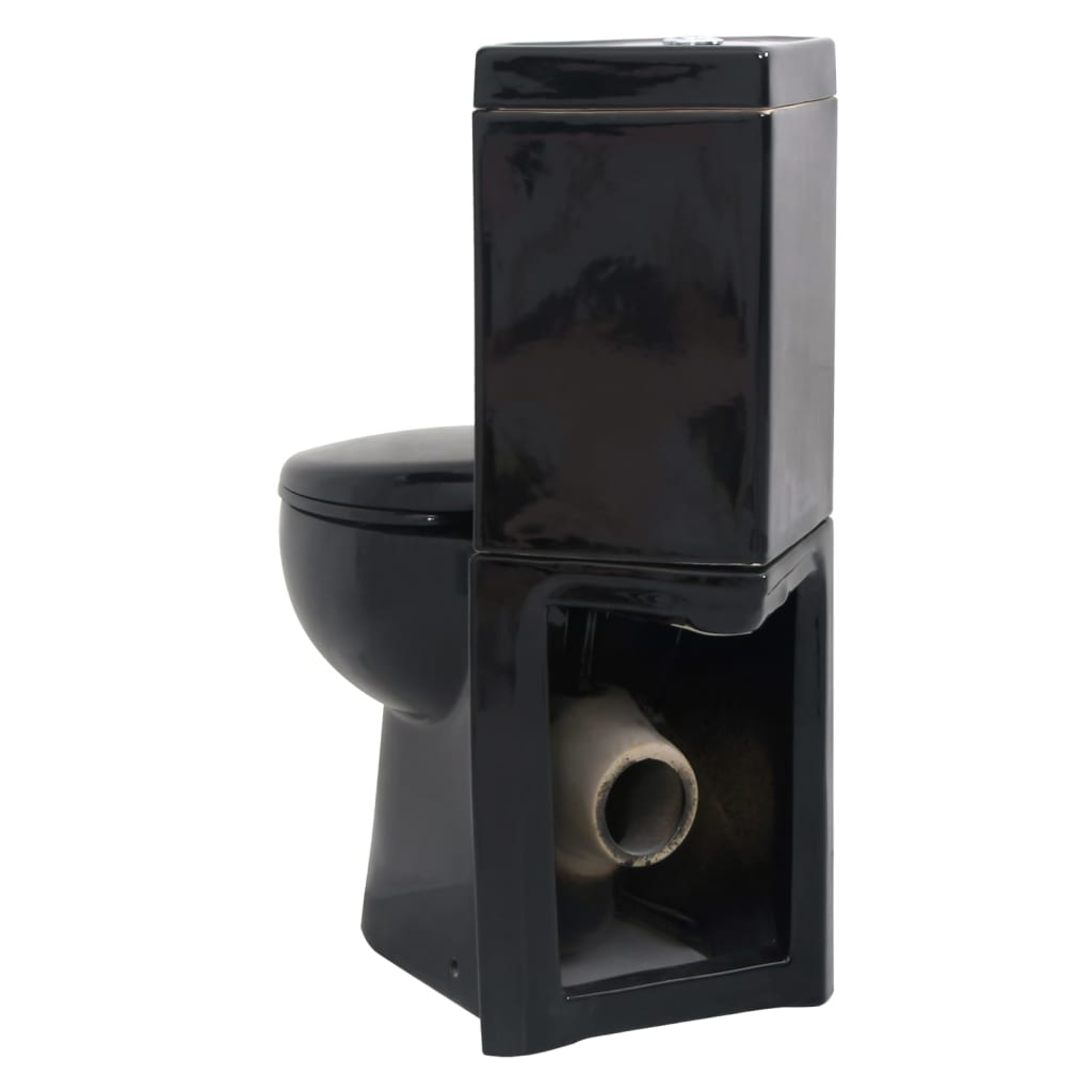 Toilet hoekmodel keramisch zwart is nu te koop bij PeponiXL, paradijselijk wonen!