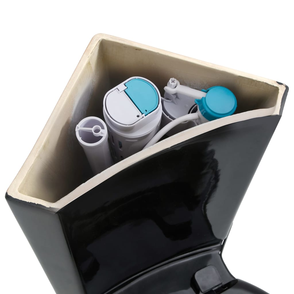 Toilet hoekmodel keramisch zwart is nu te koop bij PeponiXL, paradijselijk wonen!