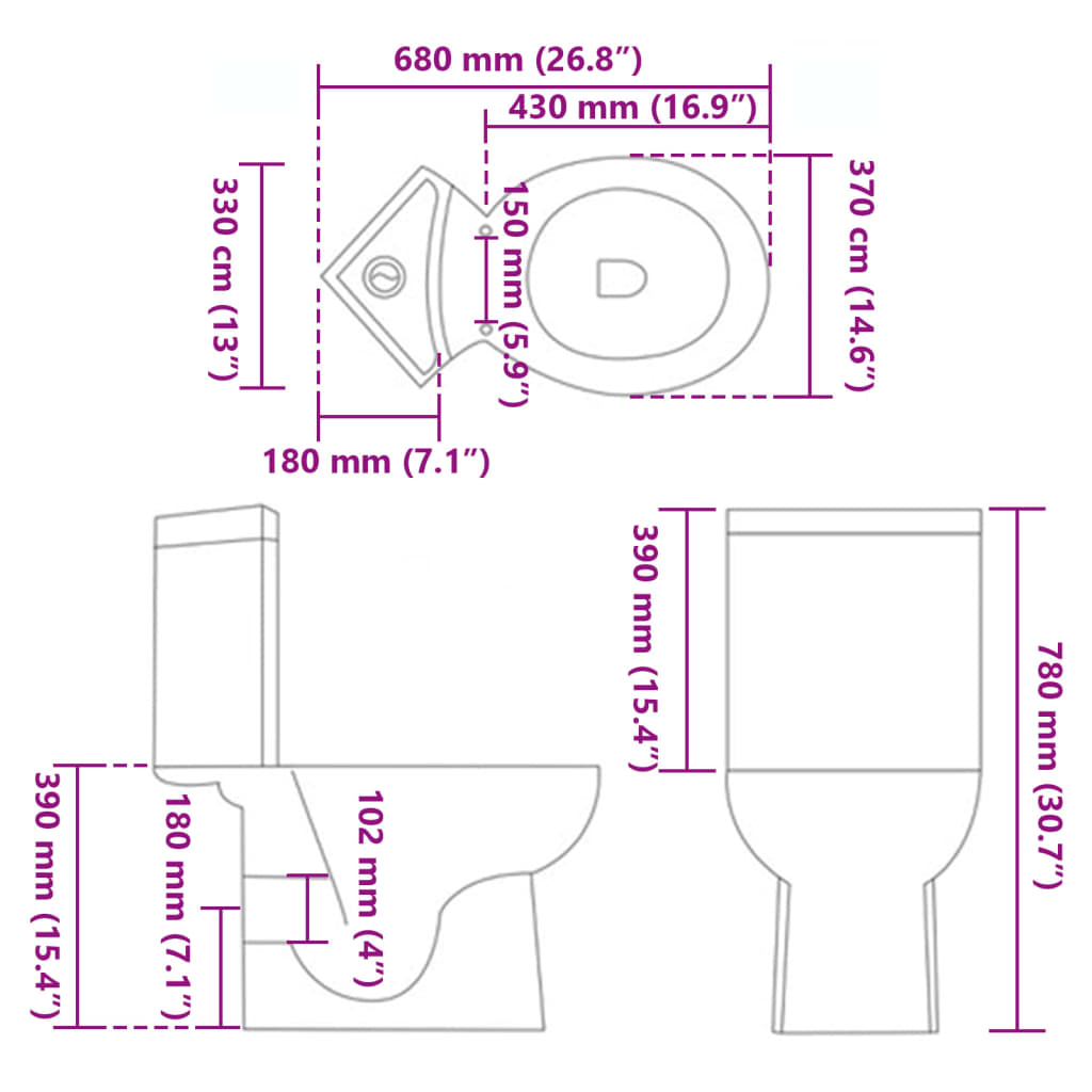 Toilet hoekmodel keramisch zwart is nu te koop bij PeponiXL, paradijselijk wonen!