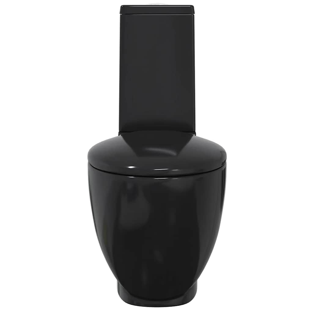 Toilet rond afvoer onder keramiek zwart is nu te koop bij PeponiXL, paradijselijk wonen!
