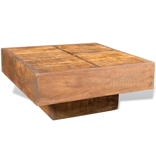 Salontafel vierkant massief mangohout bruin is nu te koop bij PeponiXL, paradijselijk wonen!