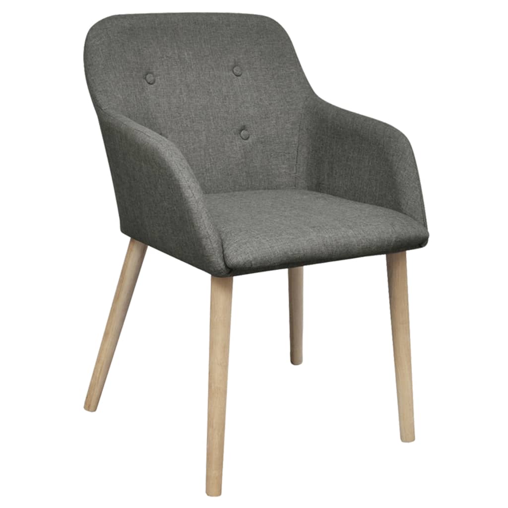 Eetkamerstoelen 2 st stof en massief eikenhout lichtgrijs is nu te koop bij PeponiXL, paradijselijk wonen!