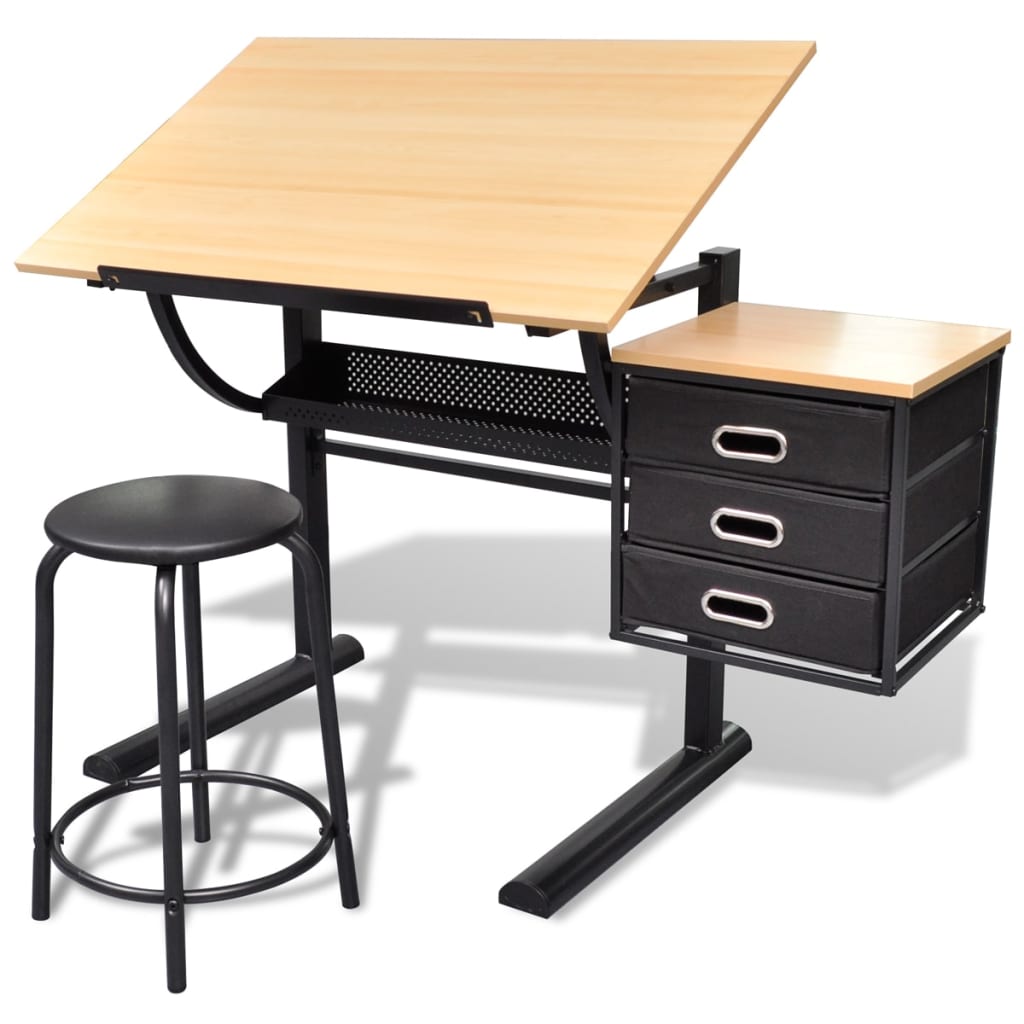 Tekentafel met kastje + kruk is nu te koop bij PeponiXL, paradijselijk wonen!