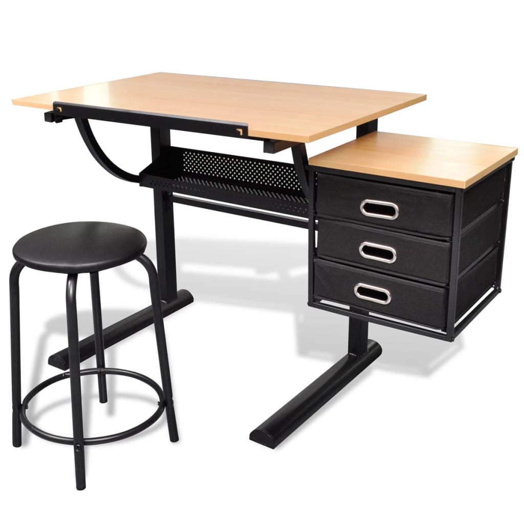Tekentafel met kastje + kruk is nu te koop bij PeponiXL, paradijselijk wonen!