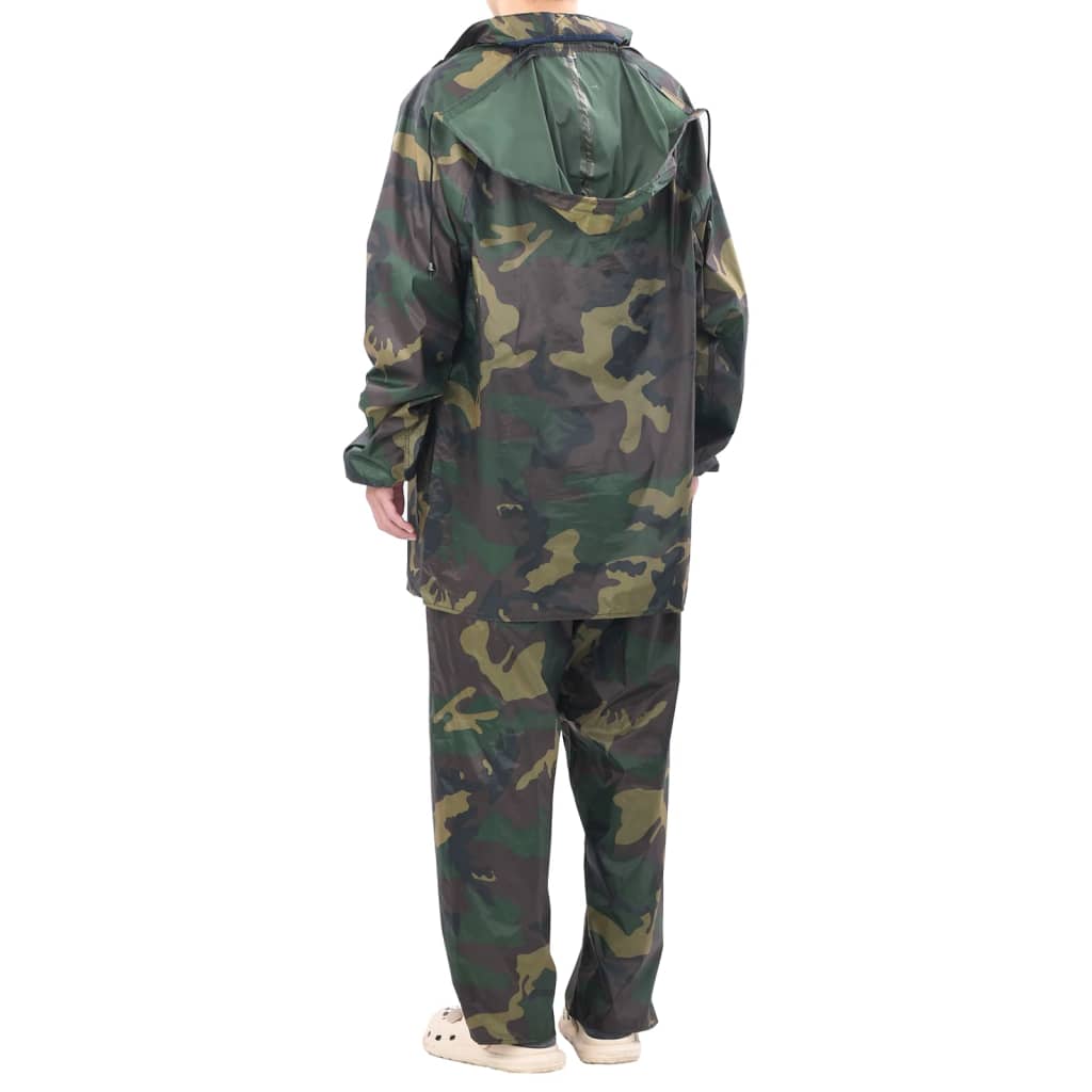 Regenpak 2-delig met capuchon (heren / camouflage / maat M) is nu te koop bij PeponiXL, paradijselijk wonen!