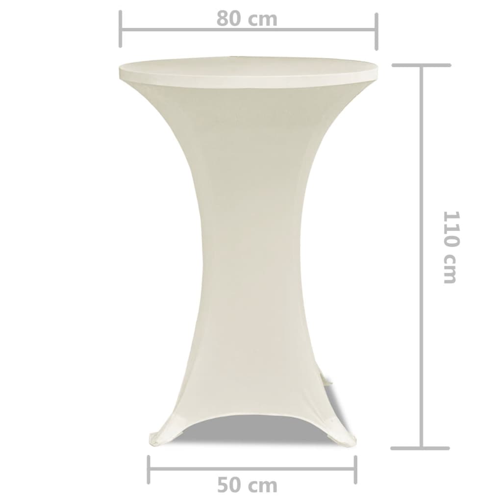 Statafelhoes Stretch Ø80cm Crème (2 stuks) is nu te koop bij PeponiXL, paradijselijk wonen!