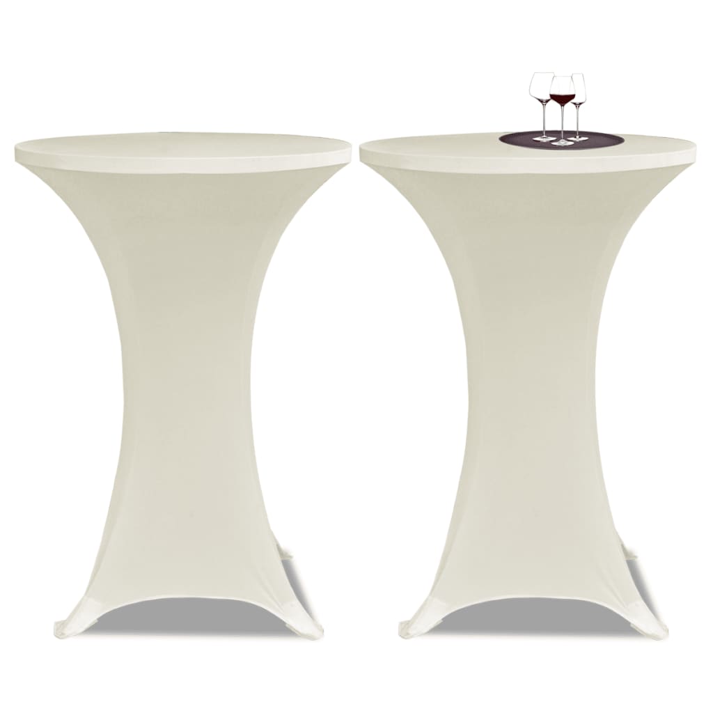 Statafelhoes Stretch Ø80cm Crème (2 stuks) is nu te koop bij PeponiXL, paradijselijk wonen!
