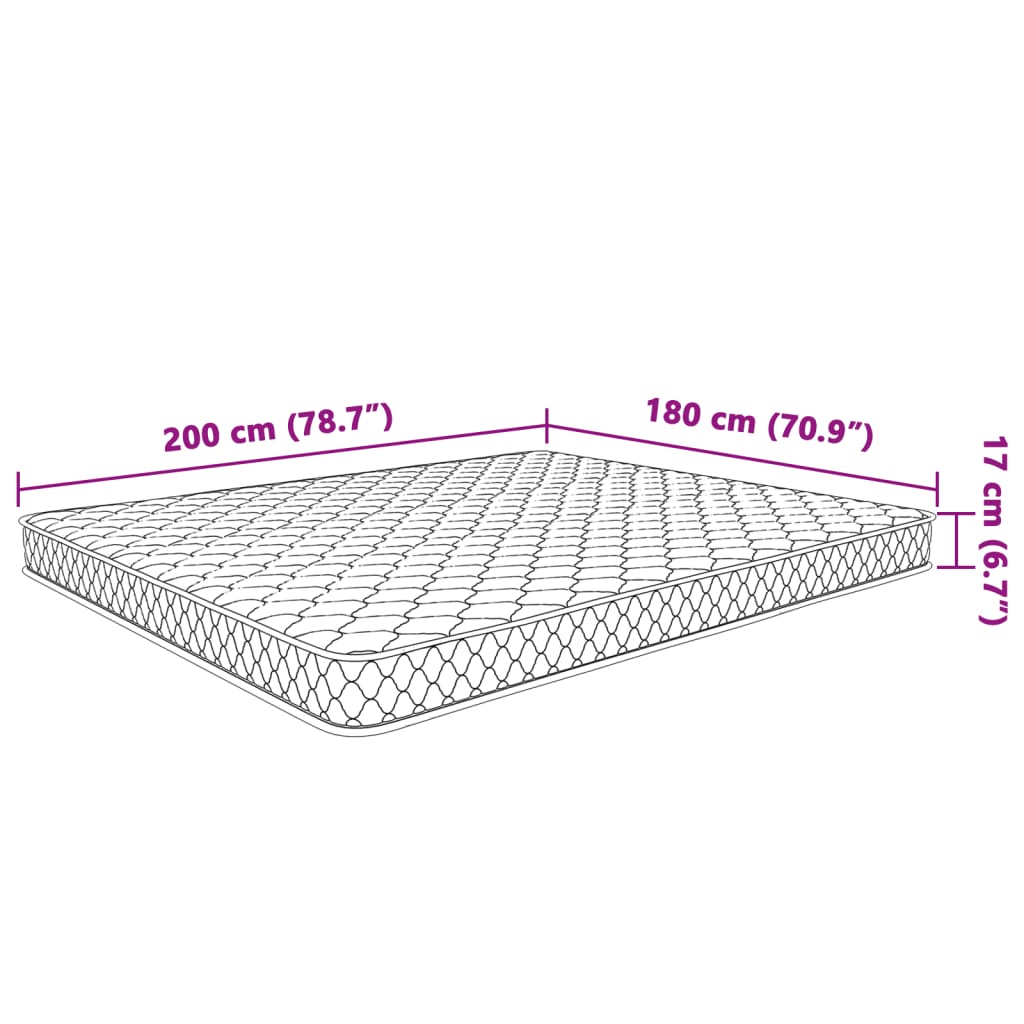 Matras 200x160x17 cm traagschuim is nu te koop bij PeponiXL, paradijselijk wonen!