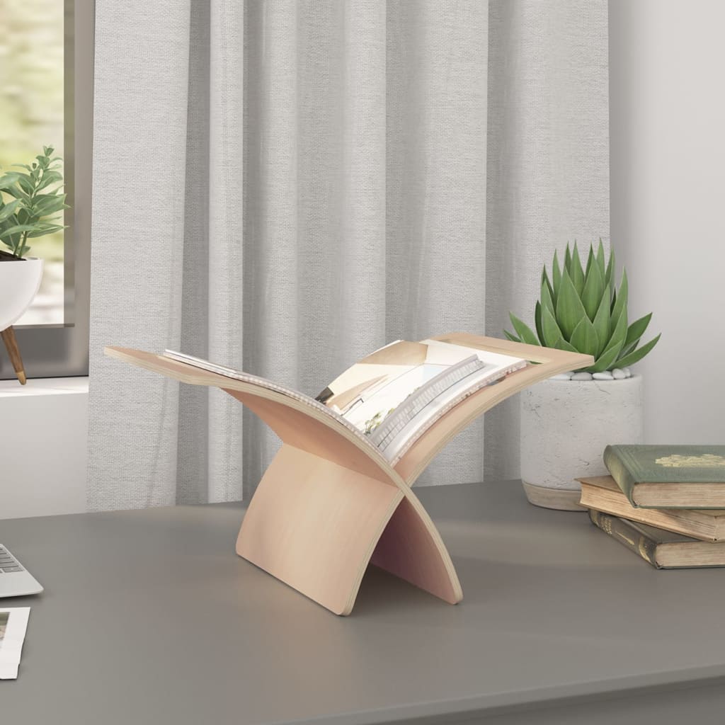 Tijdschriftenrek vloermodel hout naturel is nu te koop bij PeponiXL, paradijselijk wonen!