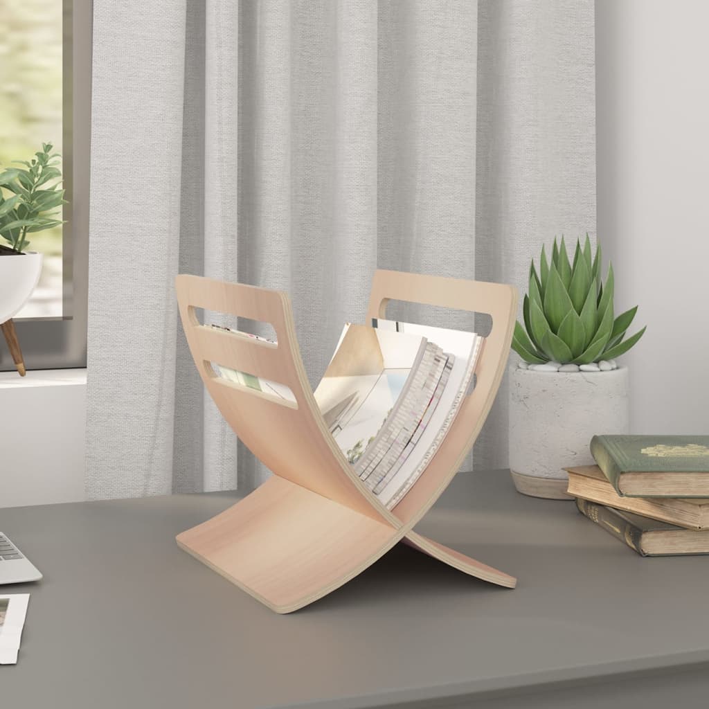 Tijdschriftenrek vloermodel hout naturel is nu te koop bij PeponiXL, paradijselijk wonen!