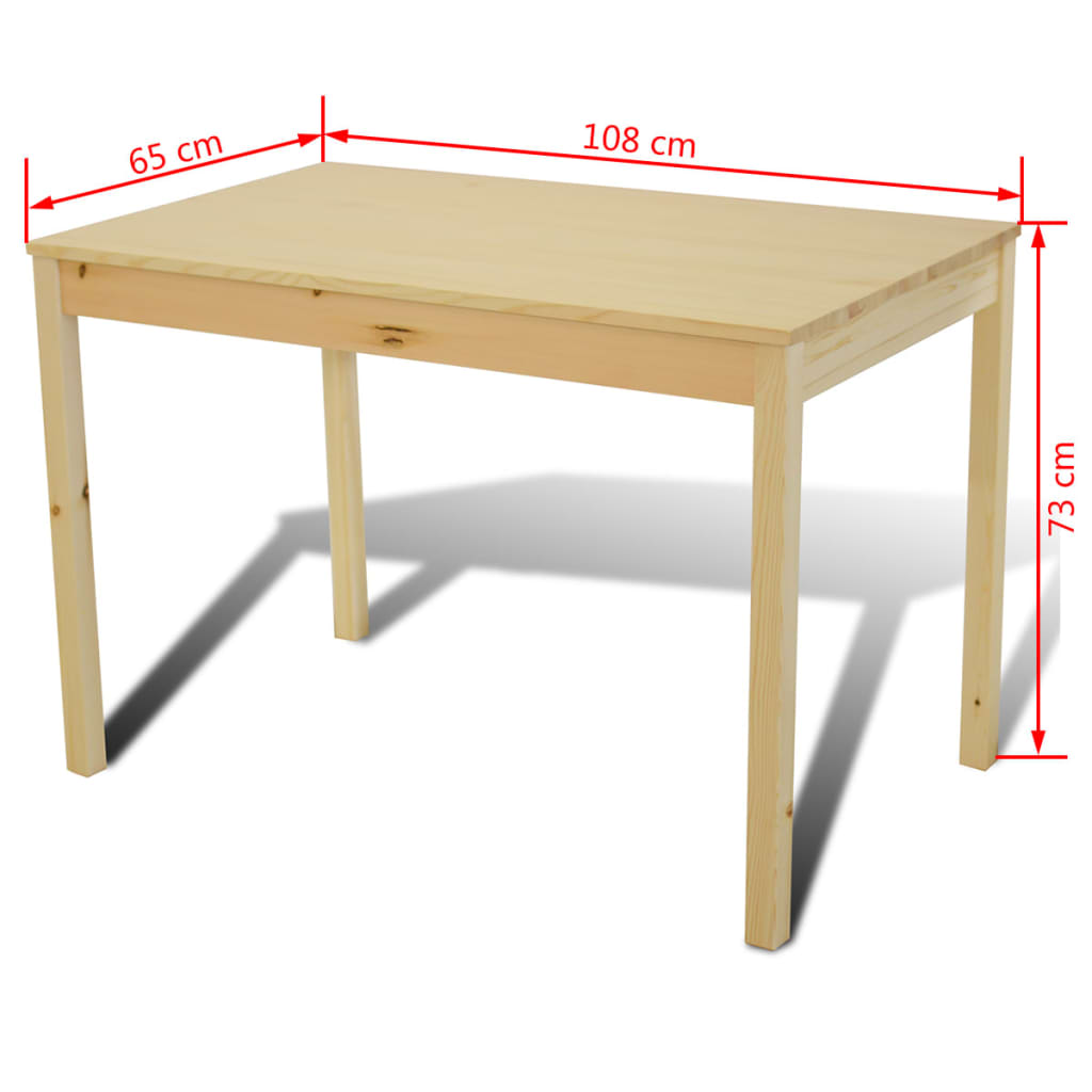 Eettafel met 4 stoelen hout naturel is nu te koop bij PeponiXL, paradijselijk wonen!