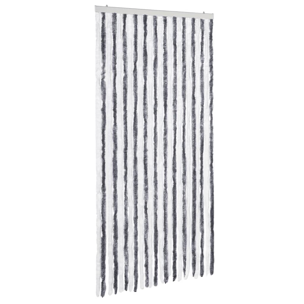 Vliegengordijn 100x220 cm chenille grijs en wit is nu te koop bij PeponiXL, paradijselijk wonen!
