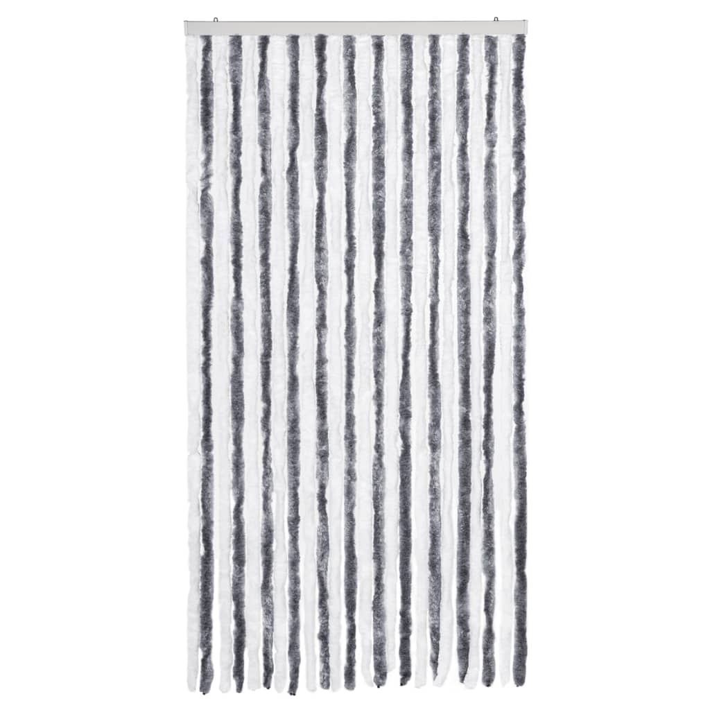 Vliegengordijn 100x220 cm chenille grijs en wit is nu te koop bij PeponiXL, paradijselijk wonen!
