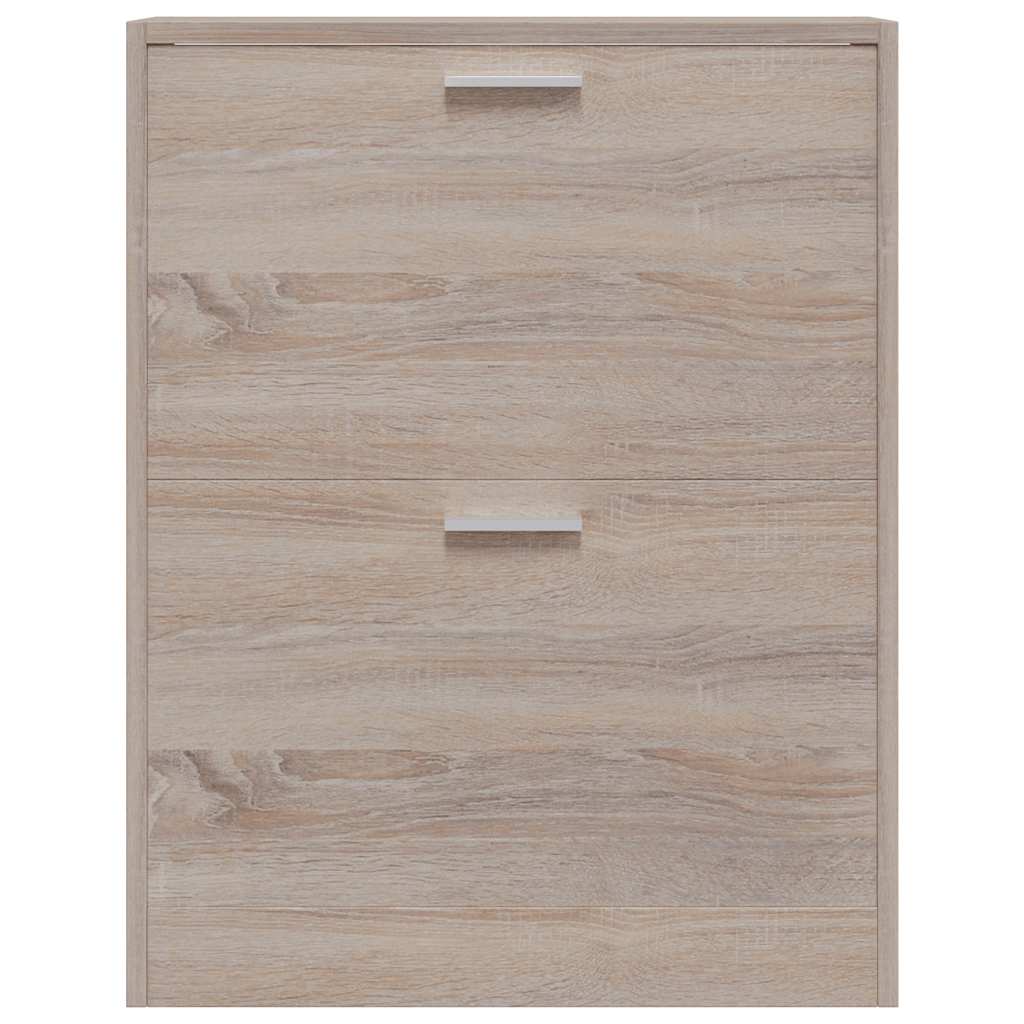 Schoenenkast met 2 vakken eiken-look hout is nu te koop bij PeponiXL, paradijselijk wonen!