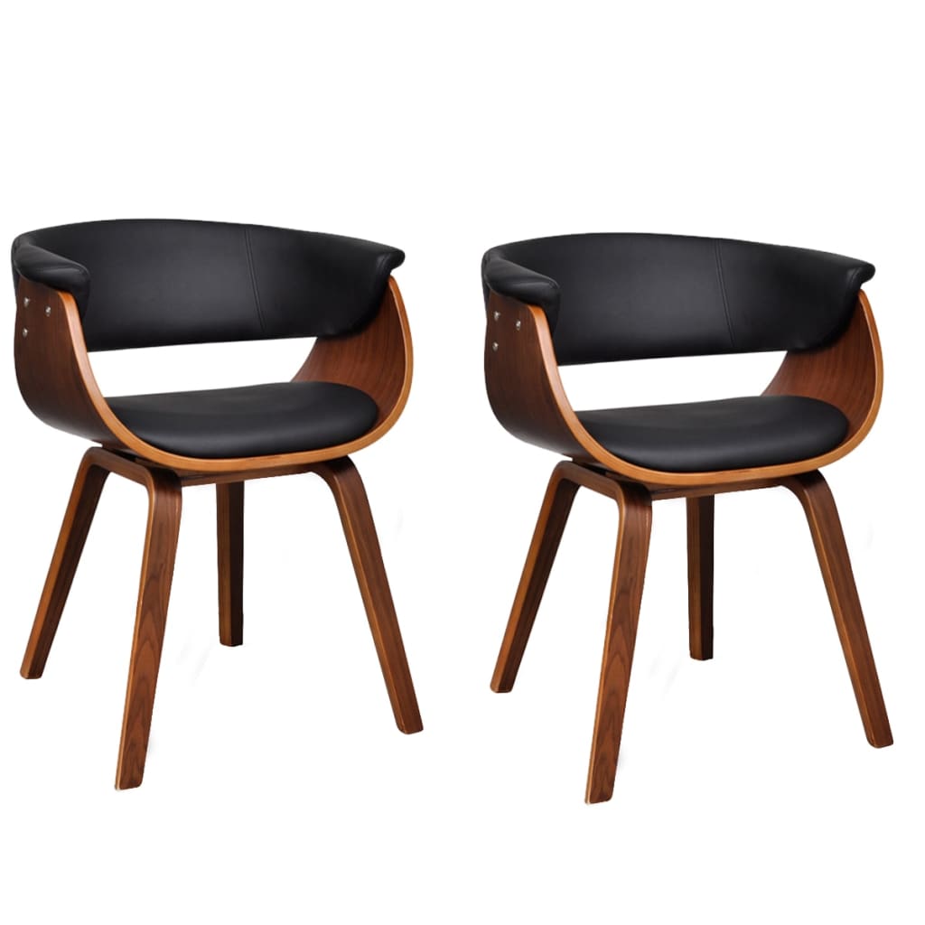 Eetkamerstoelen 2 st gebogen hout en kunstleer is nu te koop bij PeponiXL, paradijselijk wonen!