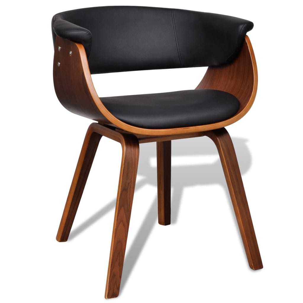 Eetkamerstoelen 2 st gebogen hout en kunstleer is nu te koop bij PeponiXL, paradijselijk wonen!