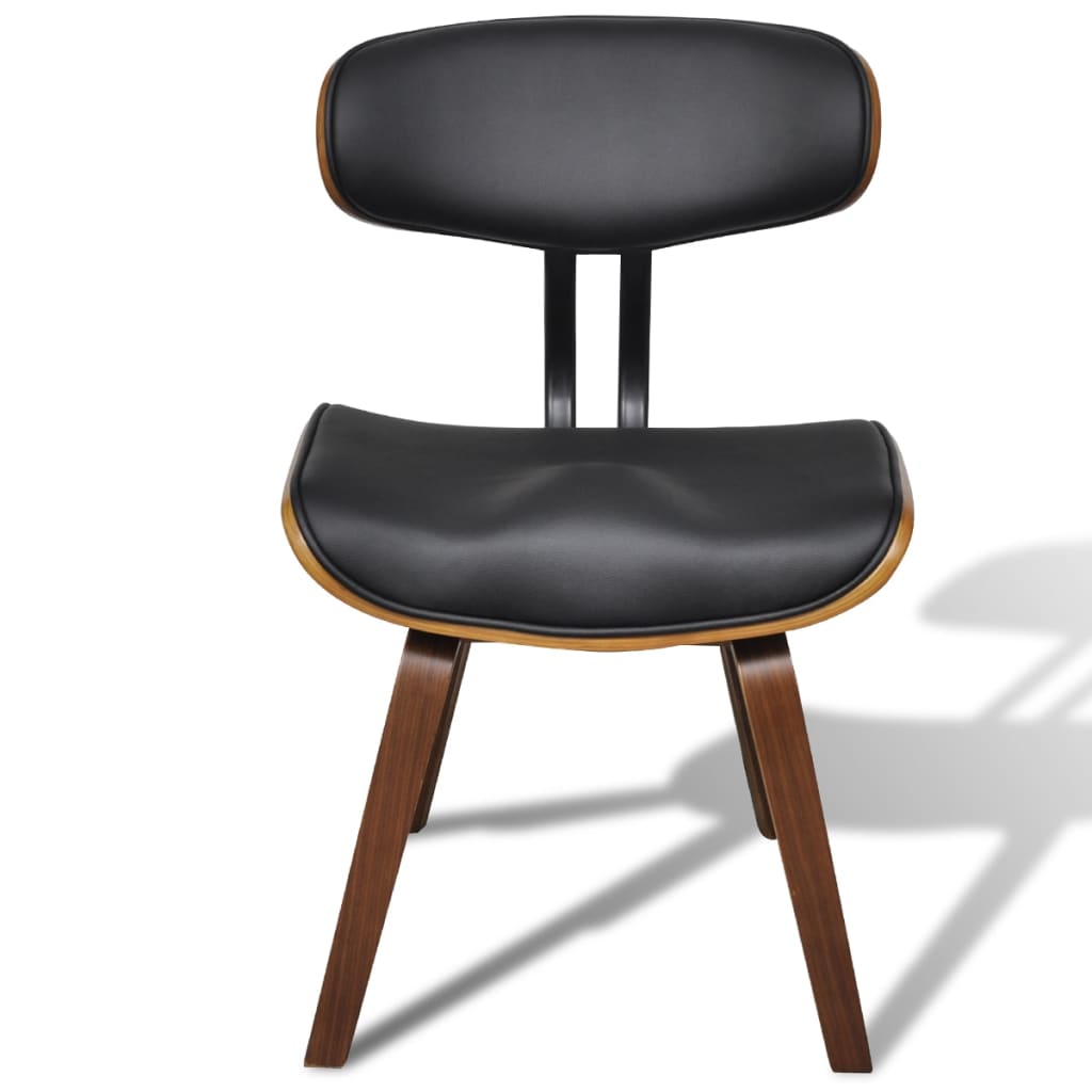 Eetkamerstoelen 4 st gebogen hout en kunstleer is nu te koop bij PeponiXL, paradijselijk wonen!