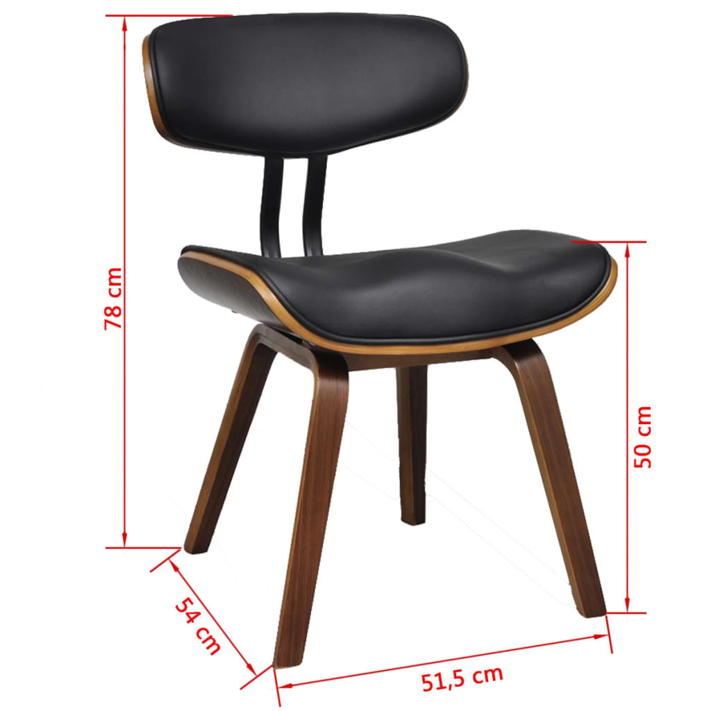 Eetkamerstoelen 4 st gebogen hout en kunstleer is nu te koop bij PeponiXL, paradijselijk wonen!