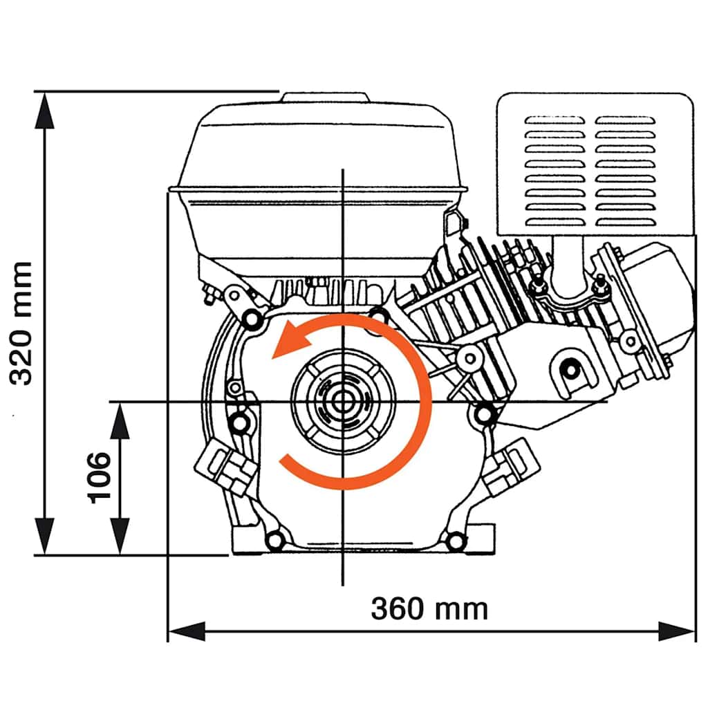 Benzinemotor 6,5 PK 4,8 kW zwart is nu te koop bij PeponiXL, paradijselijk wonen!