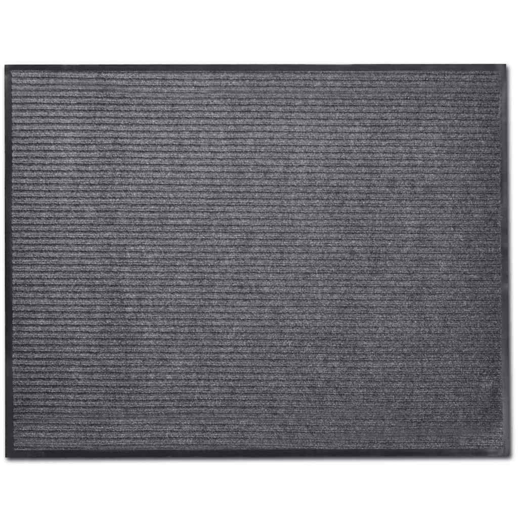 Deurmat 90x60 cm PVC grijs is nu te koop bij PeponiXL, paradijselijk wonen!