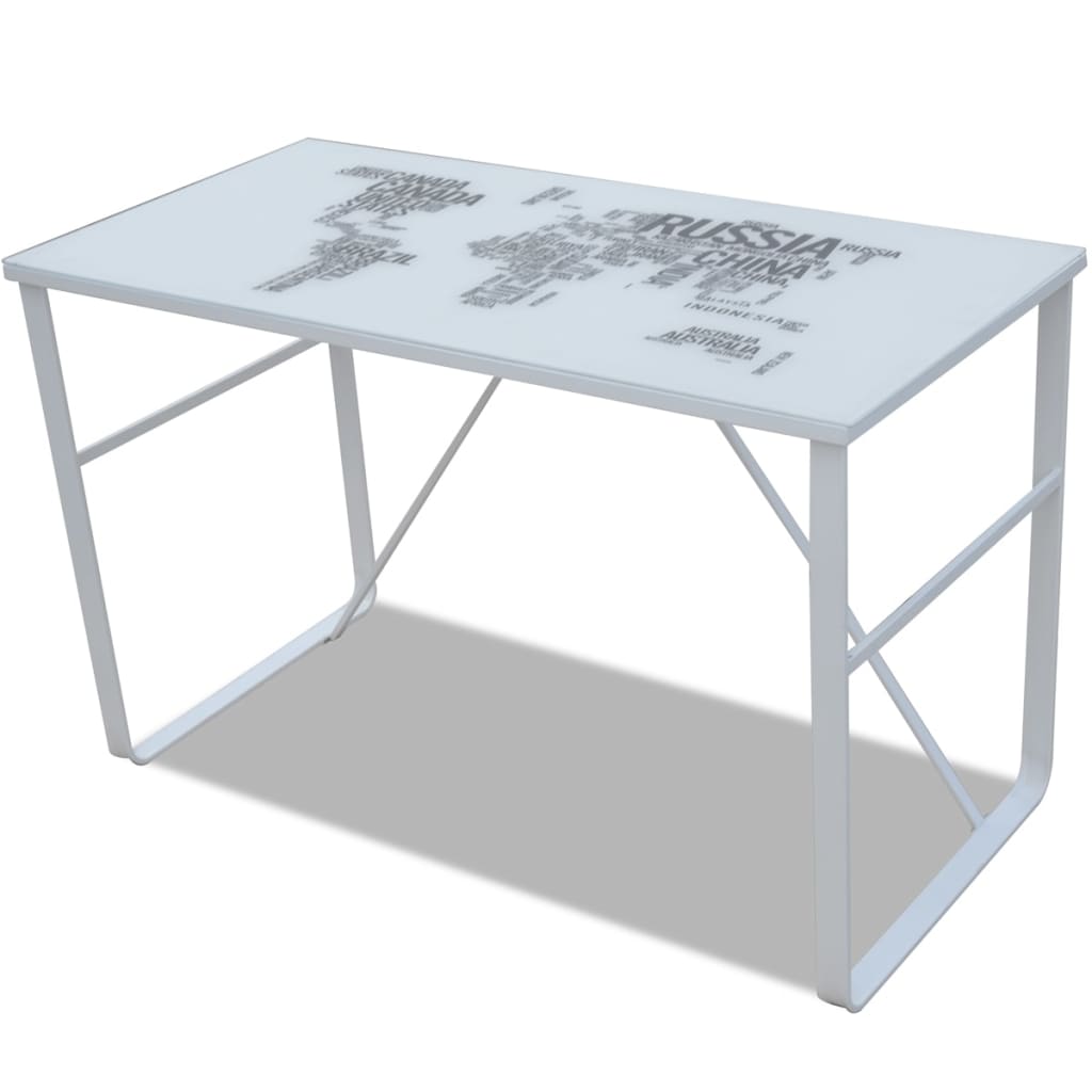 Bureau met wereldkaart opdruk (rechthoekig) is nu te koop bij PeponiXL, paradijselijk wonen!