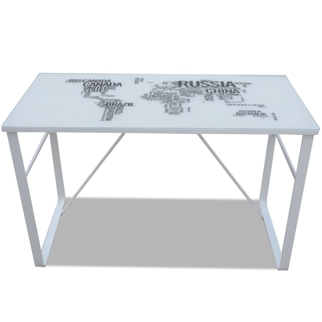 Bureau met wereldkaart opdruk (rechthoekig) is nu te koop bij PeponiXL, paradijselijk wonen!