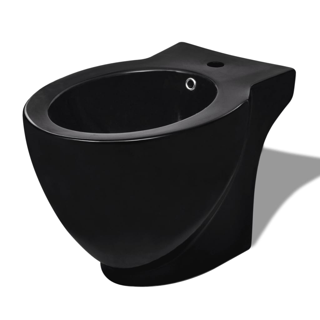 Toilet- en bidetset keramiek zwart is nu te koop bij PeponiXL, paradijselijk wonen!