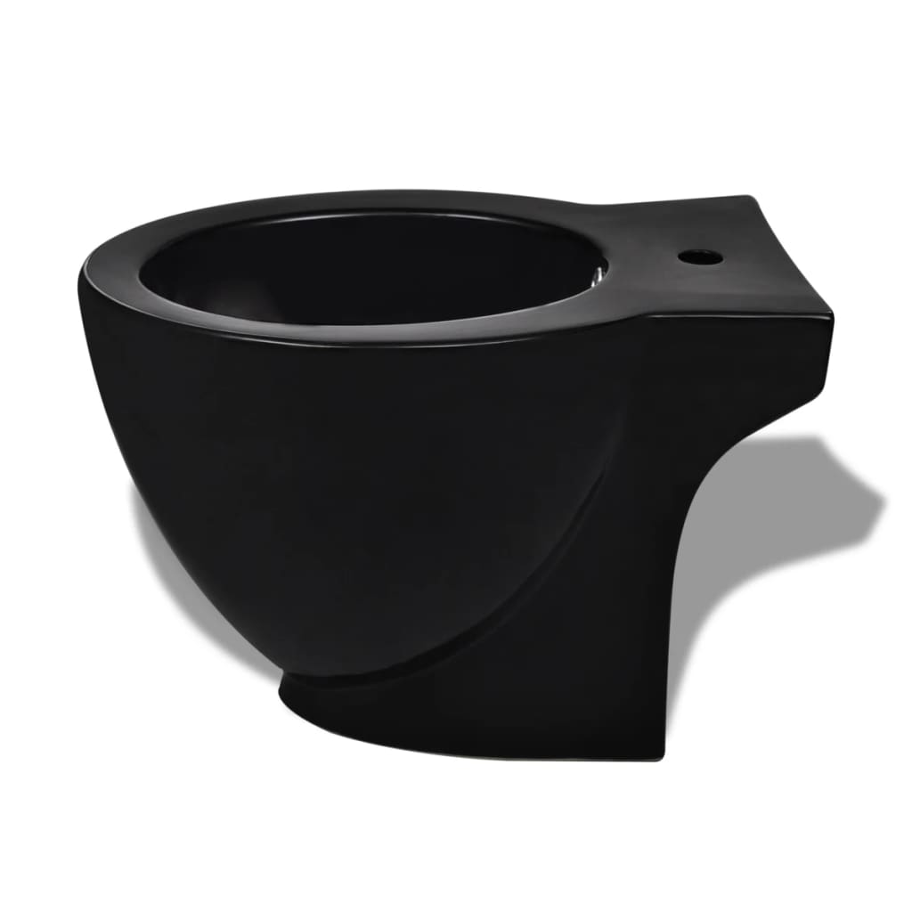 Toilet- en bidetset keramiek zwart is nu te koop bij PeponiXL, paradijselijk wonen!