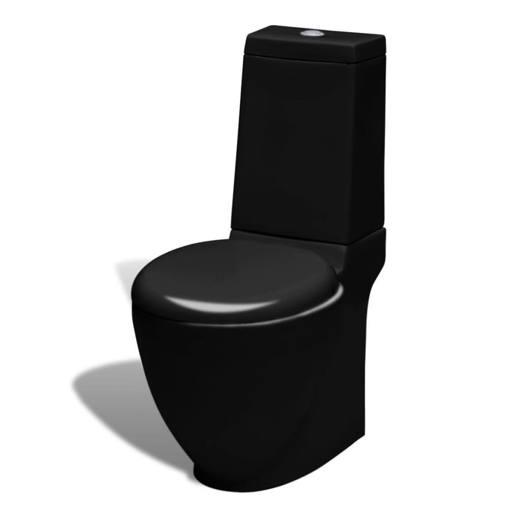 Toilet- en bidetset keramiek zwart is nu te koop bij PeponiXL, paradijselijk wonen!