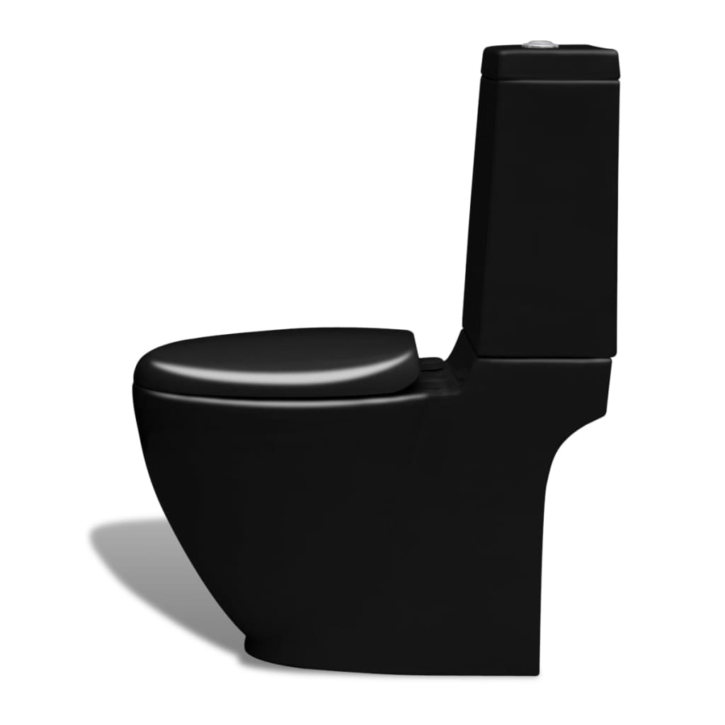 Toilet- en bidetset keramiek zwart is nu te koop bij PeponiXL, paradijselijk wonen!
