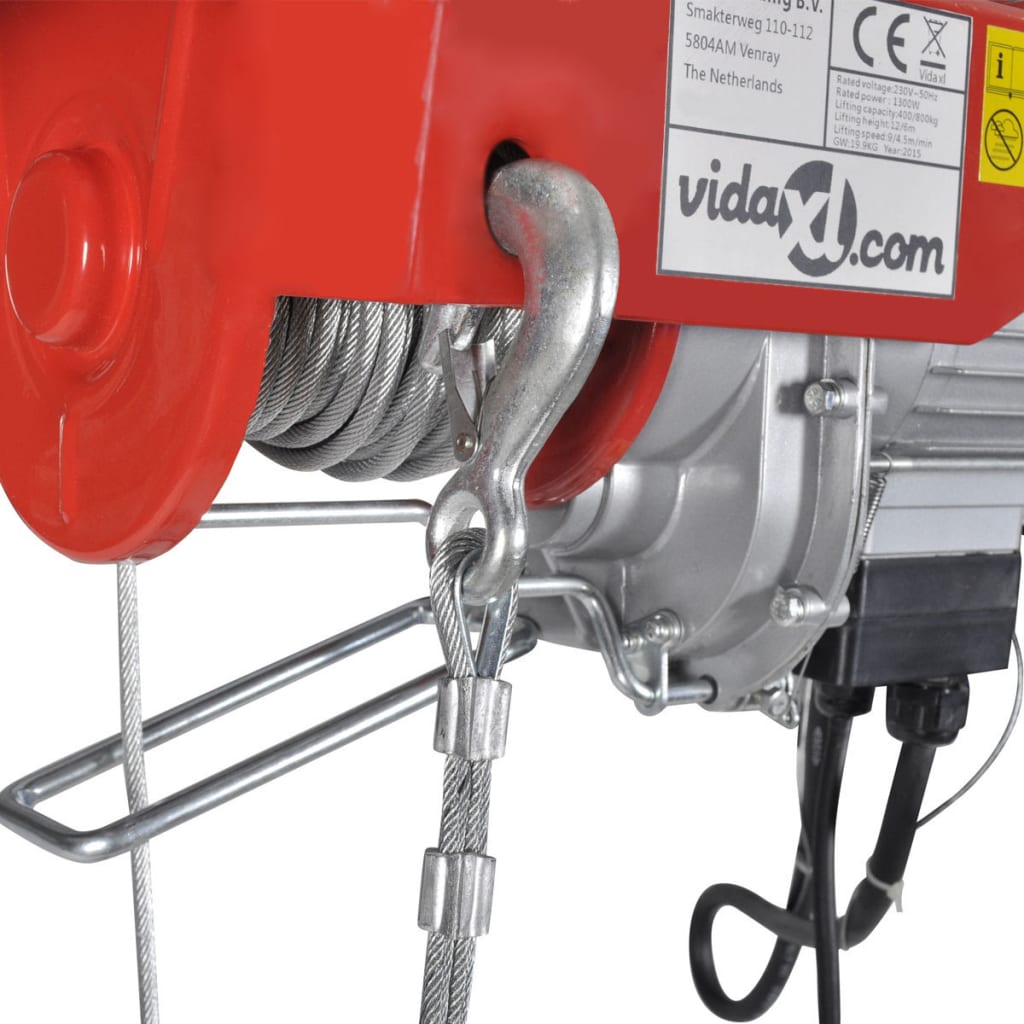 Elektrische lier 1300 W 400/800 kg is nu te koop bij PeponiXL, paradijselijk wonen!
