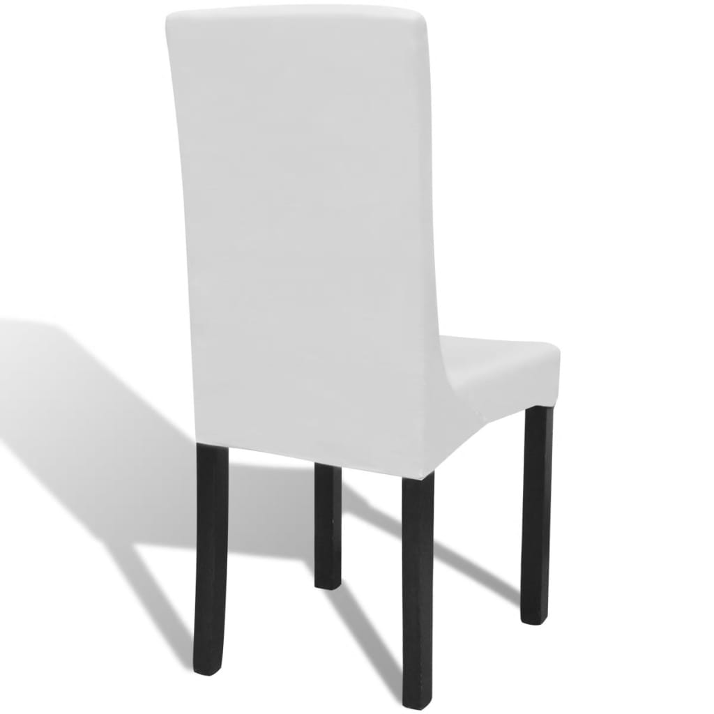 6 st Stoelhoezen recht stretch wit is nu te koop bij PeponiXL, paradijselijk wonen!