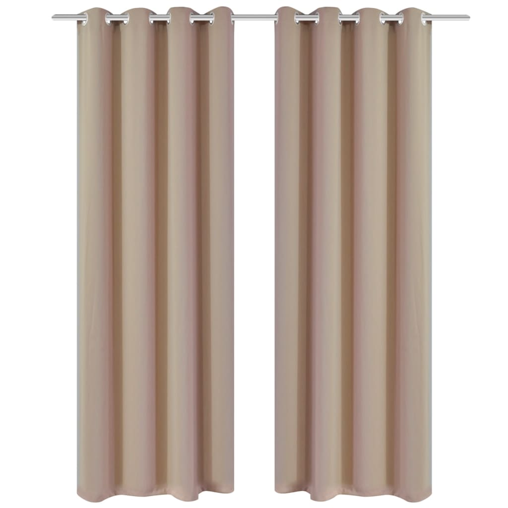 Gordijnen met metalen ringen 135 x 245 cm 2 stuks (creme) is nu te koop bij PeponiXL, paradijselijk wonen!