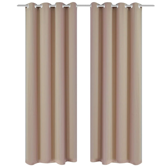 Gordijnen met metalen ringen 135 x 245 cm 2 stuks (creme) is nu te koop bij PeponiXL, paradijselijk wonen!