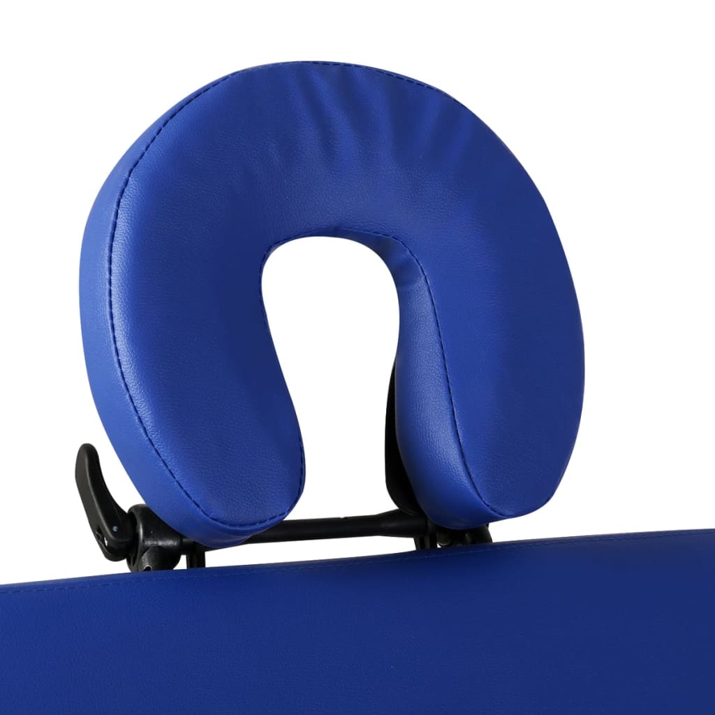 Inklapbare massagetafel 2 zones met houten frame (blauw) is nu te koop bij PeponiXL, paradijselijk wonen!