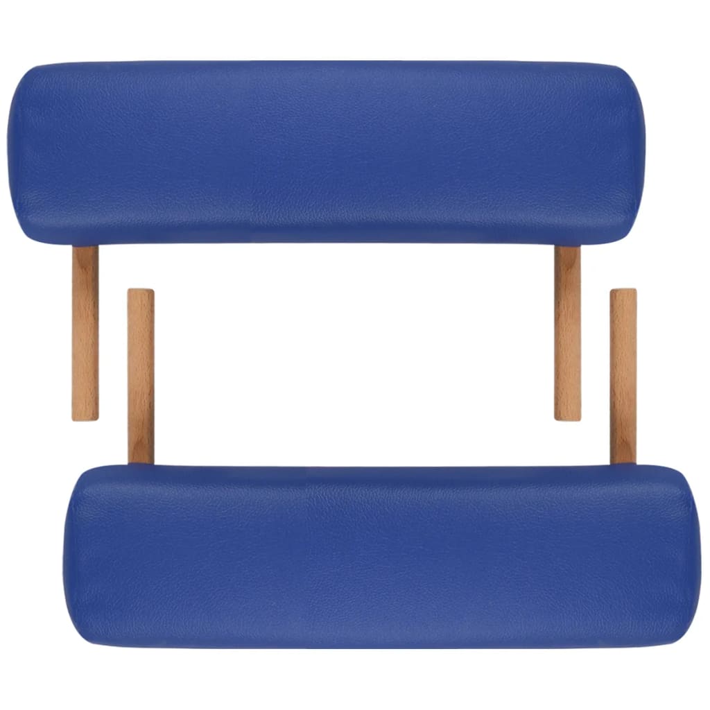 Inklapbare massagetafel 2 zones met houten frame (blauw) is nu te koop bij PeponiXL, paradijselijk wonen!