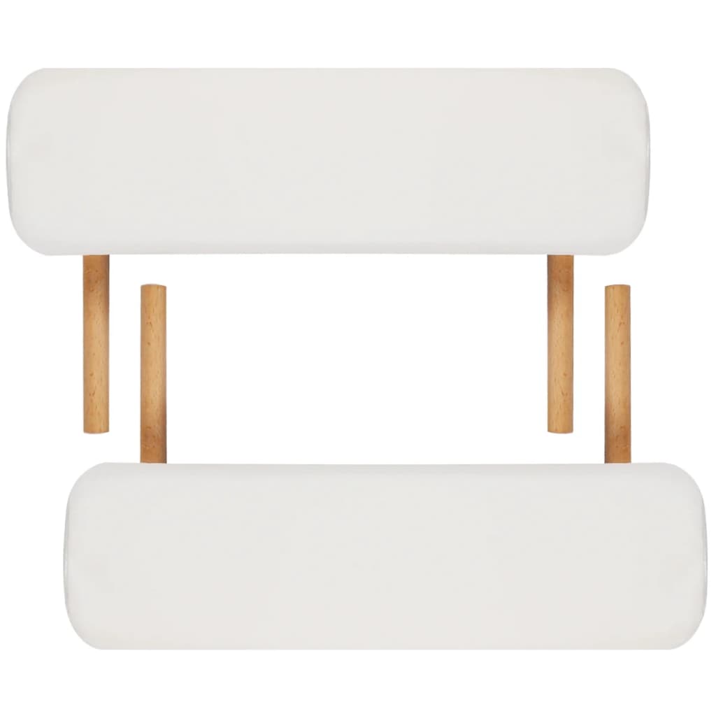 Inklapbare massagetafel 2 zones met houten frame (creme) is nu te koop bij PeponiXL, paradijselijk wonen!