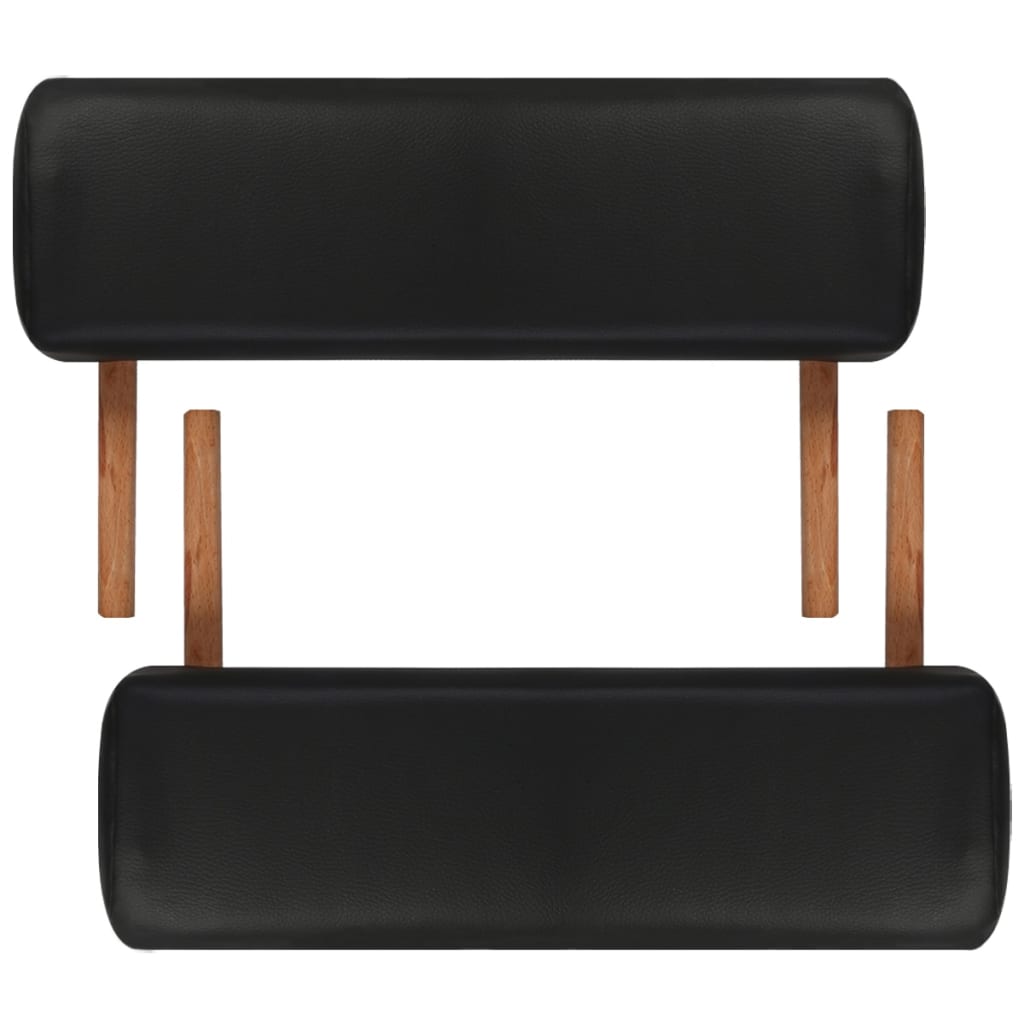 Inklapbare massagetafel 3 zones met houten frame (zwart) is nu te koop bij PeponiXL, paradijselijk wonen!