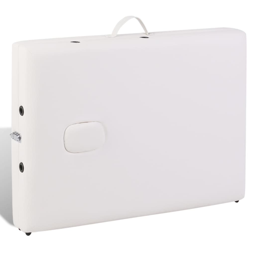 Inklapbare massagetafel 3 zones met houten frame (creme) is nu te koop bij PeponiXL, paradijselijk wonen!