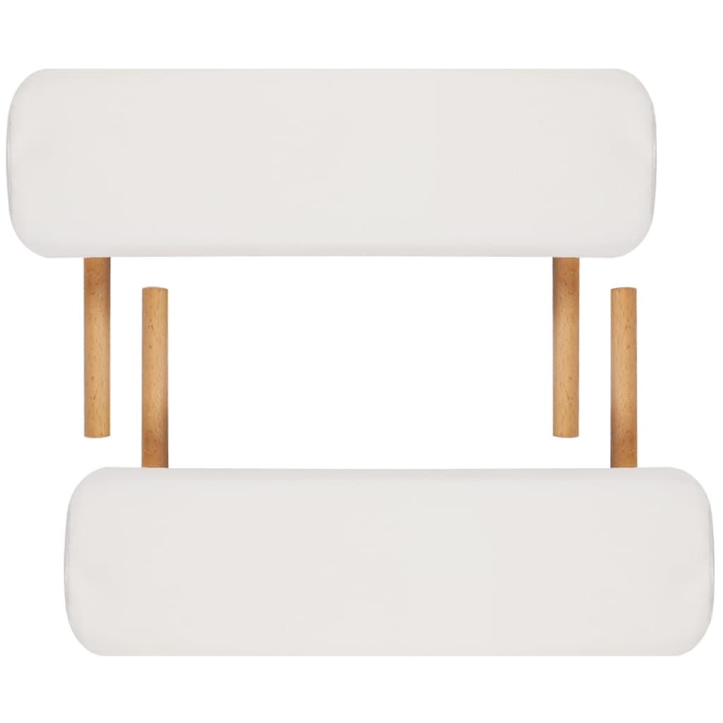Inklapbare massagetafel 3 zones met houten frame (creme) is nu te koop bij PeponiXL, paradijselijk wonen!