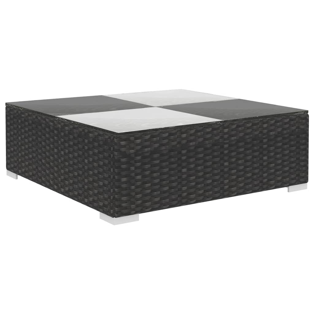 6-delige Loungeset met kussens poly rattan zwart is nu te koop bij PeponiXL, paradijselijk wonen!