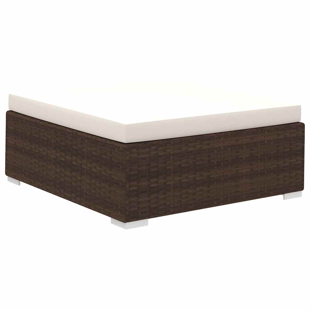 8-delige Loungeset met kussens poly rattan bruin is nu te koop bij PeponiXL, paradijselijk wonen!