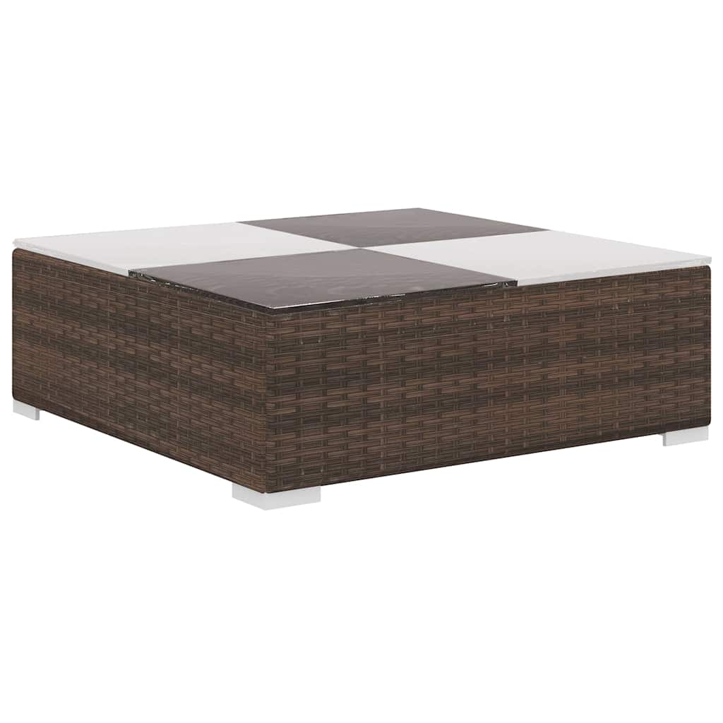 8-delige Loungeset met kussens poly rattan bruin is nu te koop bij PeponiXL, paradijselijk wonen!