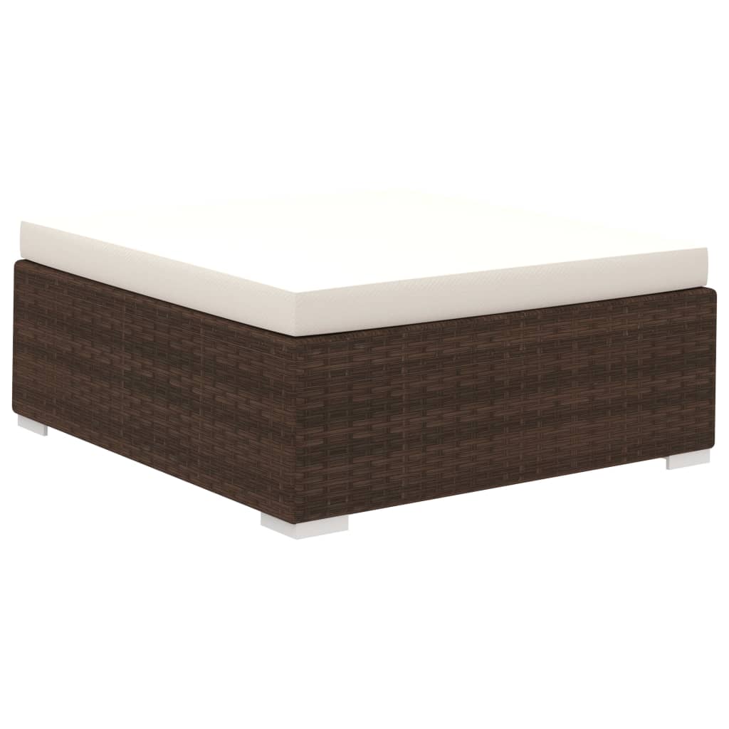 6-delige Loungeset met kussens poly rattan bruin is nu te koop bij PeponiXL, paradijselijk wonen!