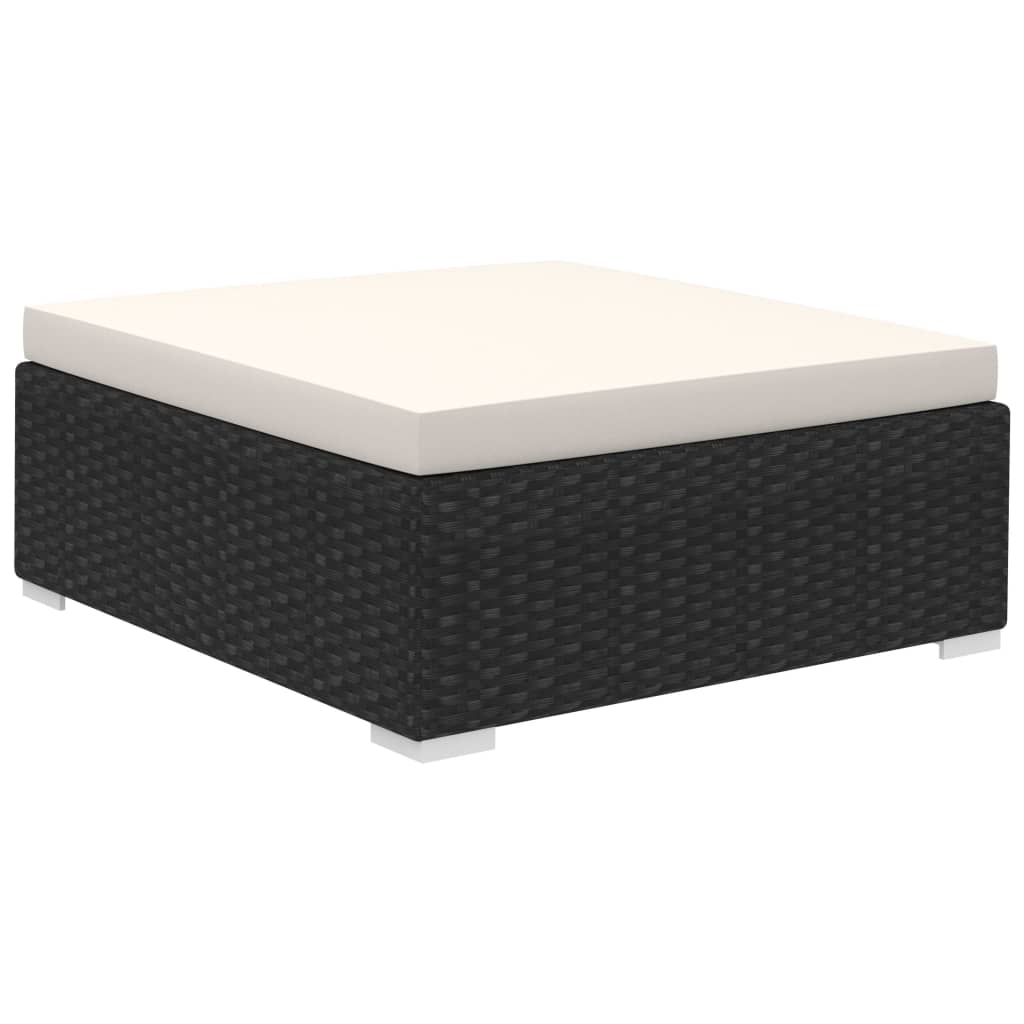 6-delige Loungeset met kussens poly rattan zwart is nu te koop bij PeponiXL, paradijselijk wonen!