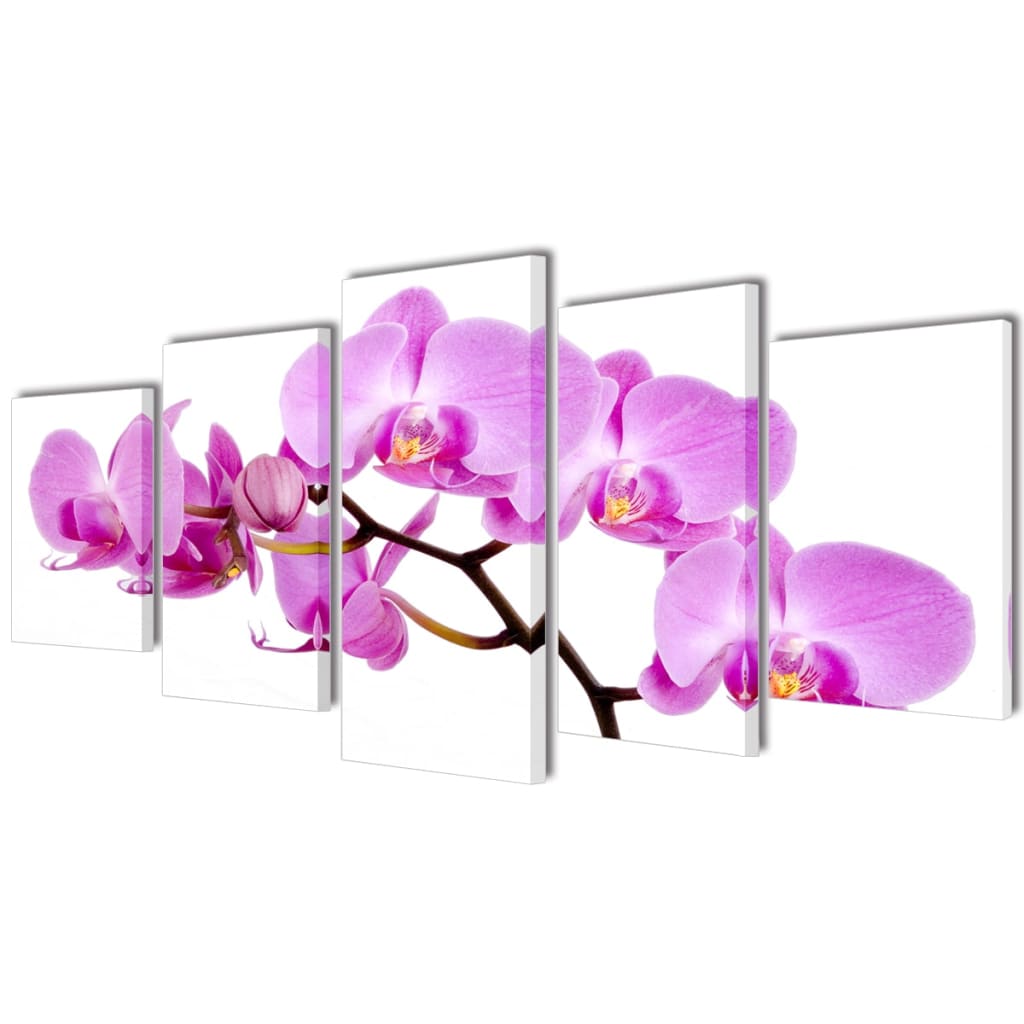 Canvas muurdruk set orchidee 100 x 50 cm is nu te koop bij PeponiXL, paradijselijk wonen!