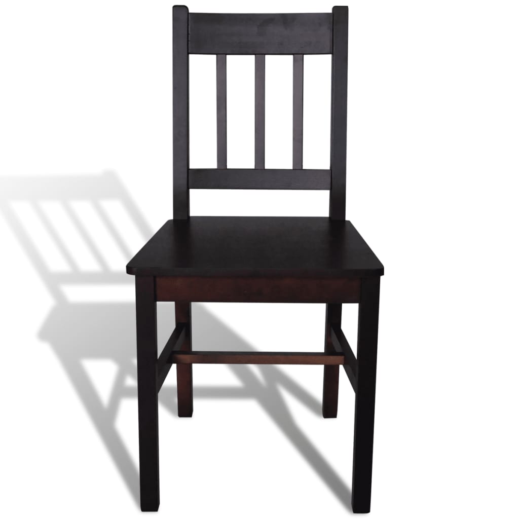 Eetkamerstoelen 2 st grenenhout donkerbruin is nu te koop bij PeponiXL, paradijselijk wonen!
