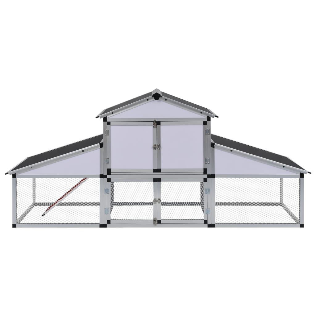 Kippenhok met ren en nestkast aluminium is nu te koop bij PeponiXL, paradijselijk wonen!
