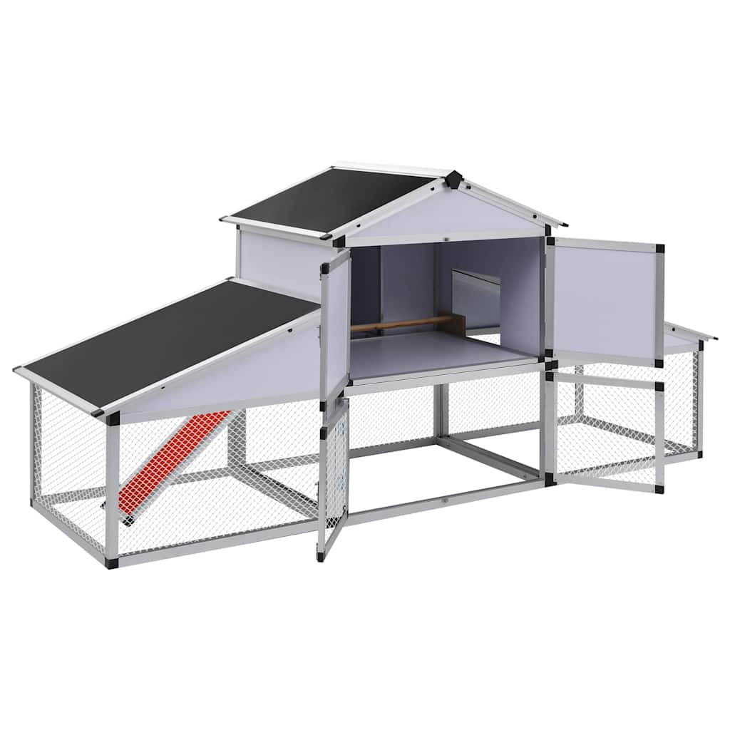 Kippenhok met ren en nestkast aluminium is nu te koop bij PeponiXL, paradijselijk wonen!