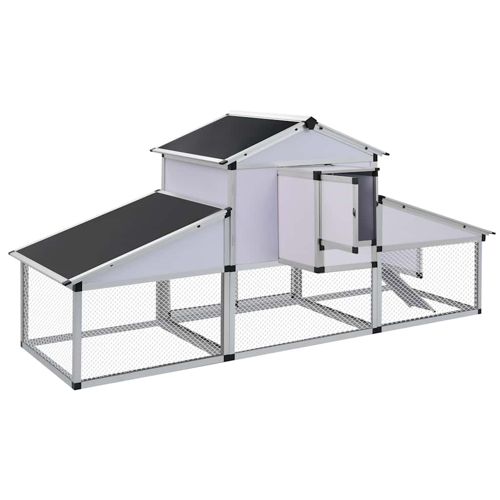 Kippenhok met ren en nestkast aluminium is nu te koop bij PeponiXL, paradijselijk wonen!